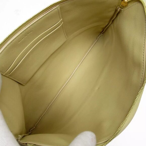 CELINE Clutch bag Cream x Brown leather - Picture 7 of 10